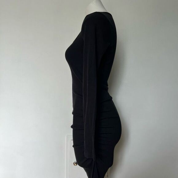 Michael Stars Natalie Square Neck ribbed ruched midi dress - Picture 13 of 16